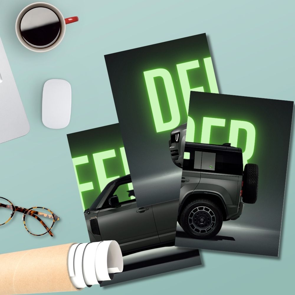 Defender Car Split Posters Set Of 3 For your Desk wall