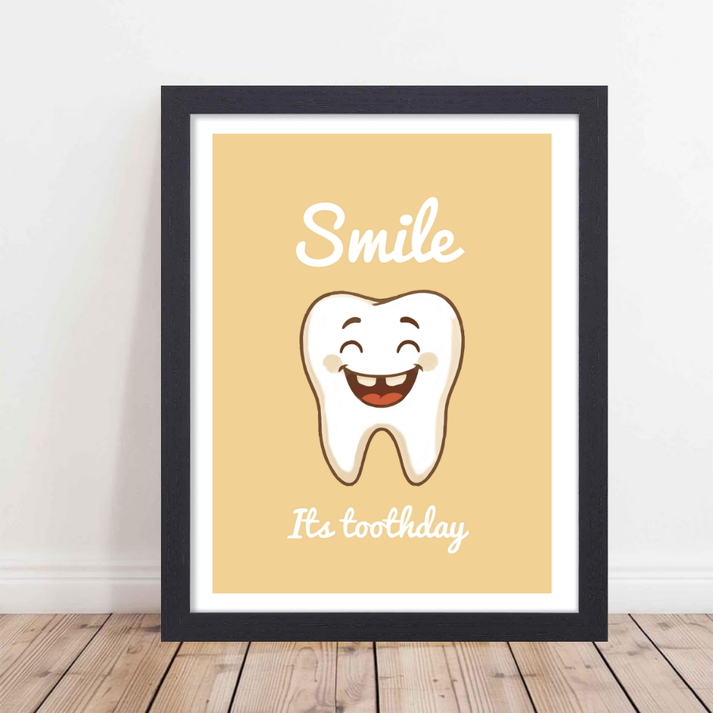 Dentist Funny Quote Wall Frames for Dental Clinic, Photo Frame for Hospital With Hanging Hook | Brush Framed poster Pictures for Wall Decoration