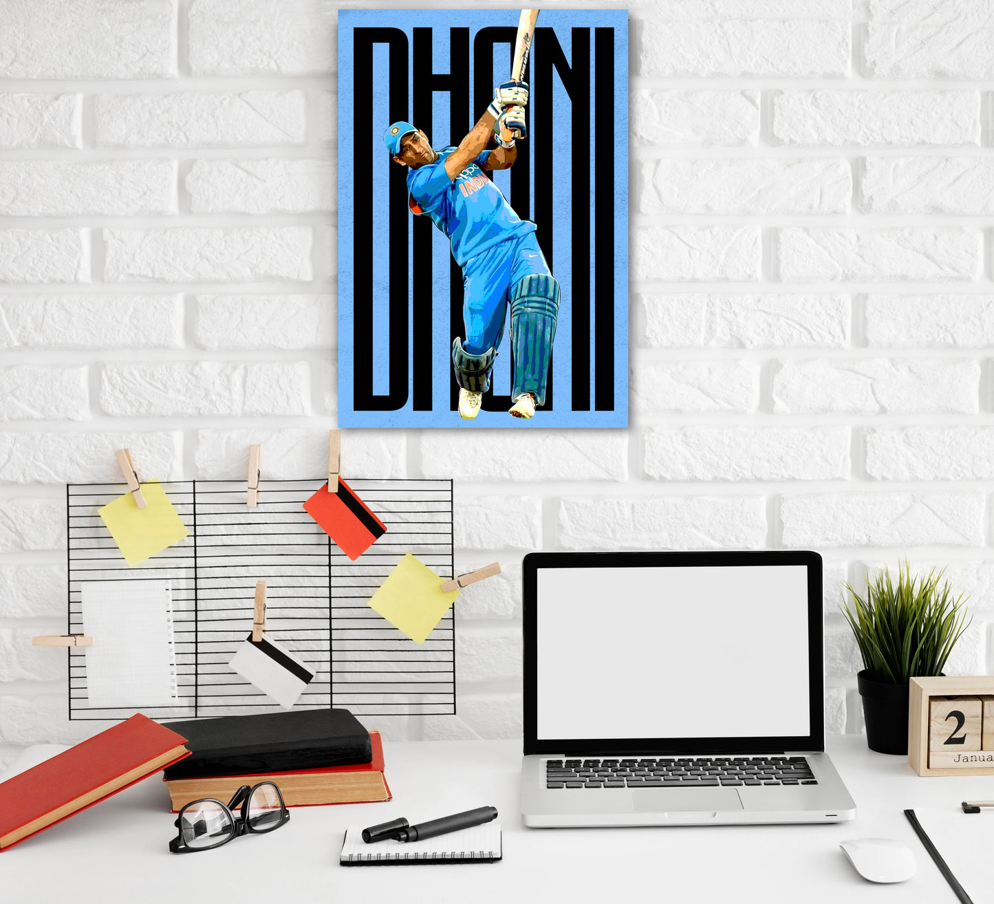 Dhoni Artwork Cricket | Poster | Frame | Canvas