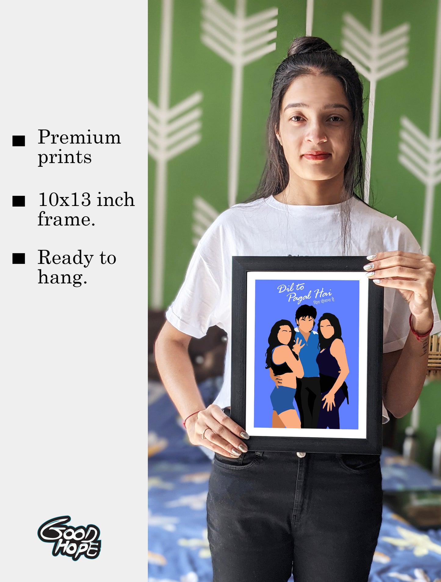Dil Tou Pagal Hai Shahrukh Khan Artwork Bollywood | Poster | Frame | Canvas