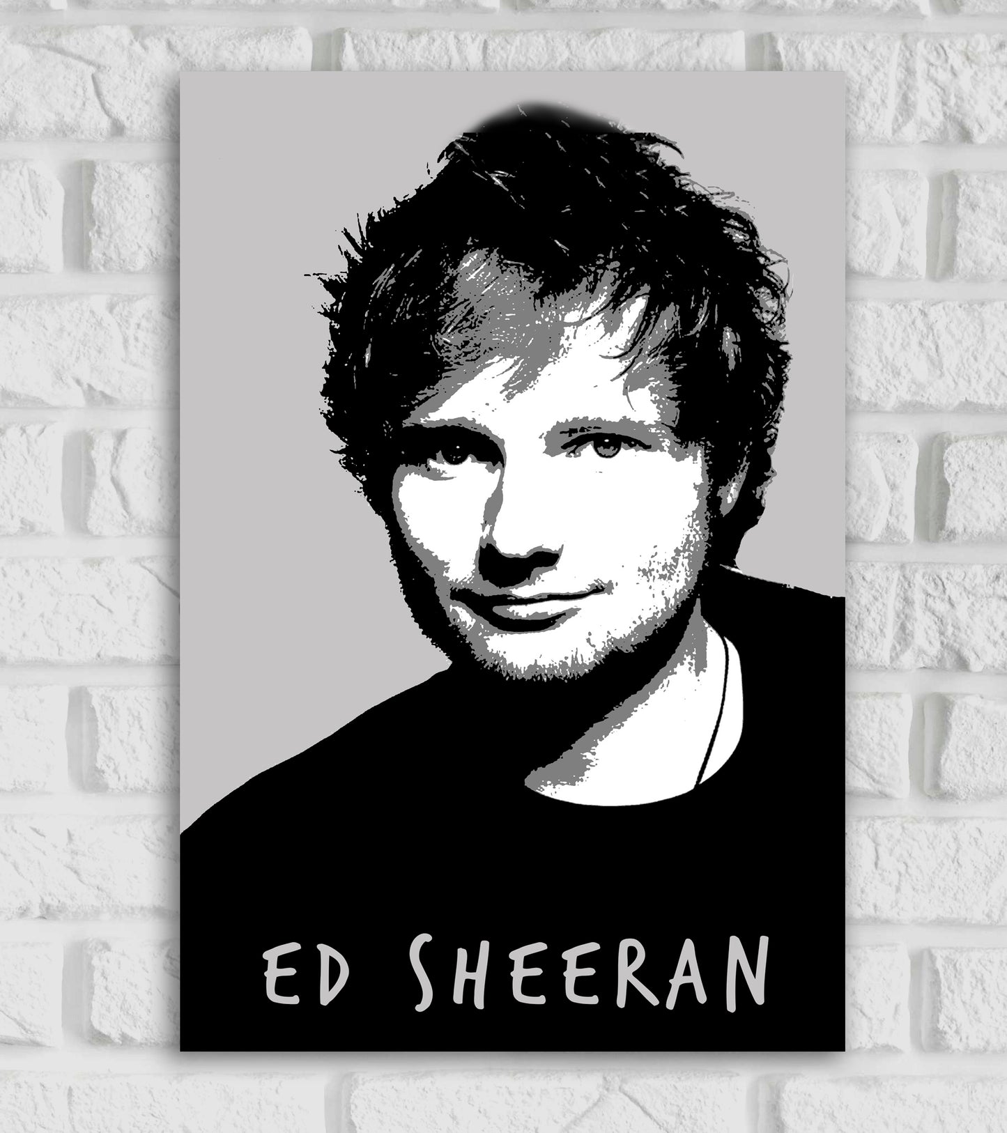 Ed Sheeran English Singer-Songwriter Hollywood Songwriter Pop Culture Art Music Artist Painting Texture Motivational Quote Black Color Matte Finish Posters Frames