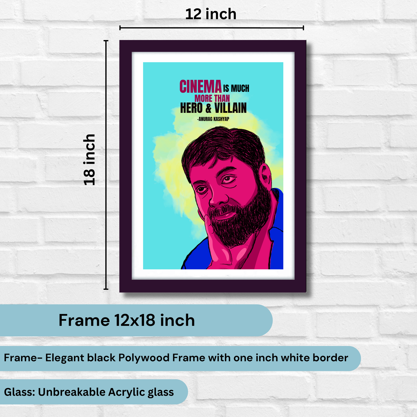 Anurag Kashyap Quote Artwork | Poster | Frame | Canvas