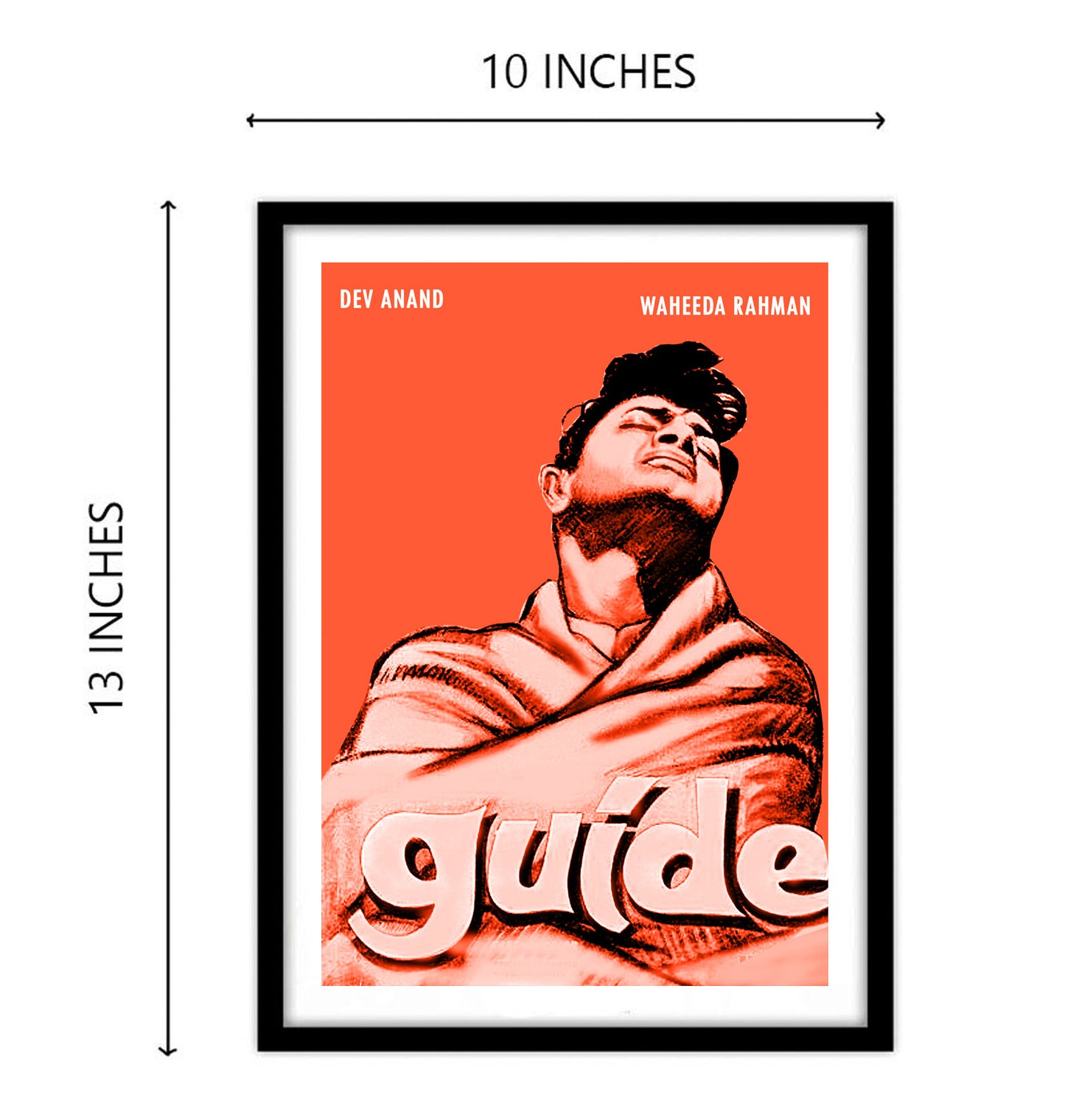 Guide Classic Movie Dev Anand Artwork Bollywood Classic | Poster | Frame | Canvas