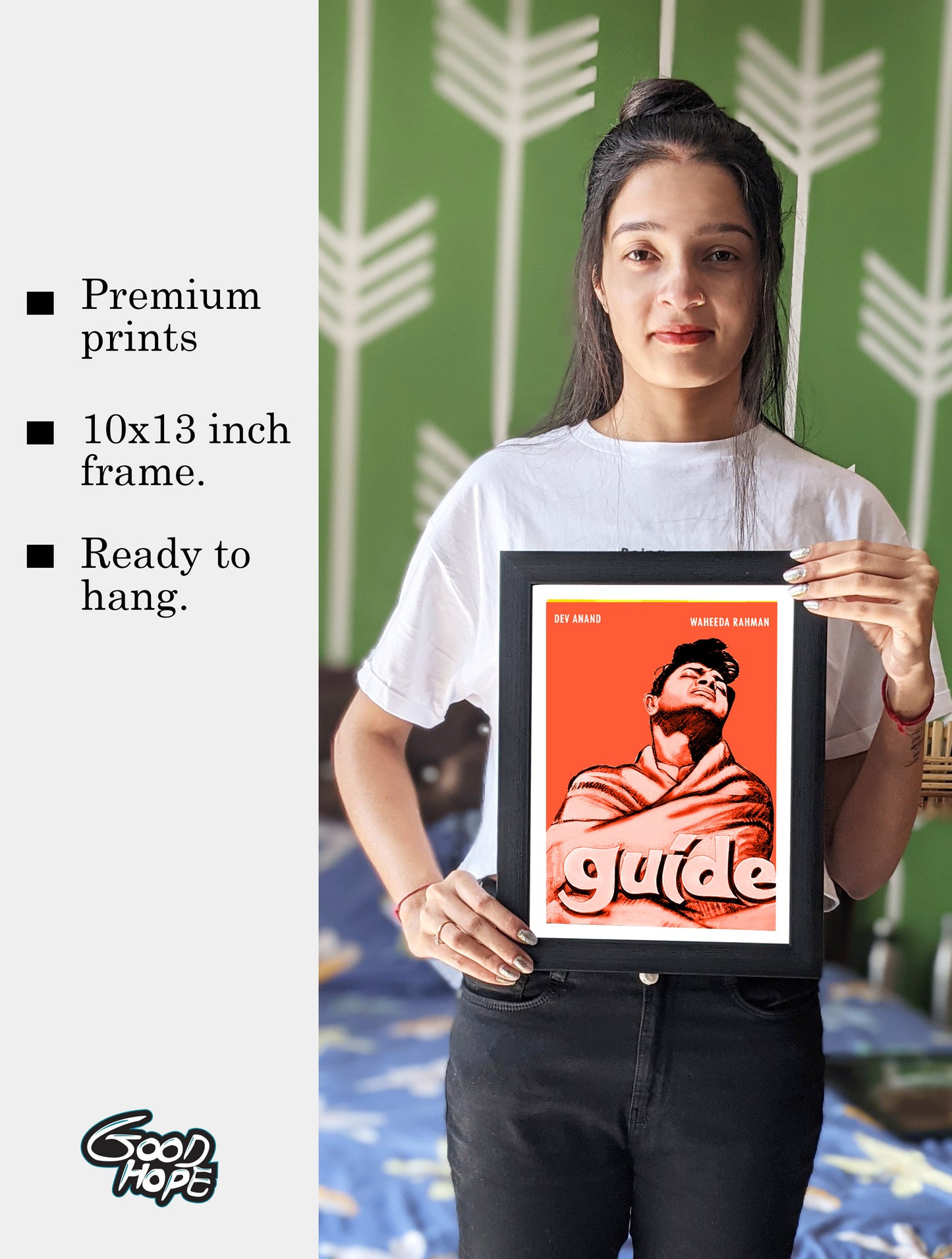 Guide Classic Movie Dev Anand Artwork Bollywood Classic | Poster | Frame | Canvas