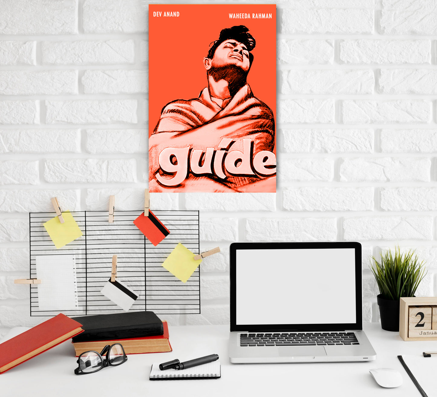 Guide Classic Movie Dev Anand Artwork Bollywood Classic | Poster | Frame | Canvas