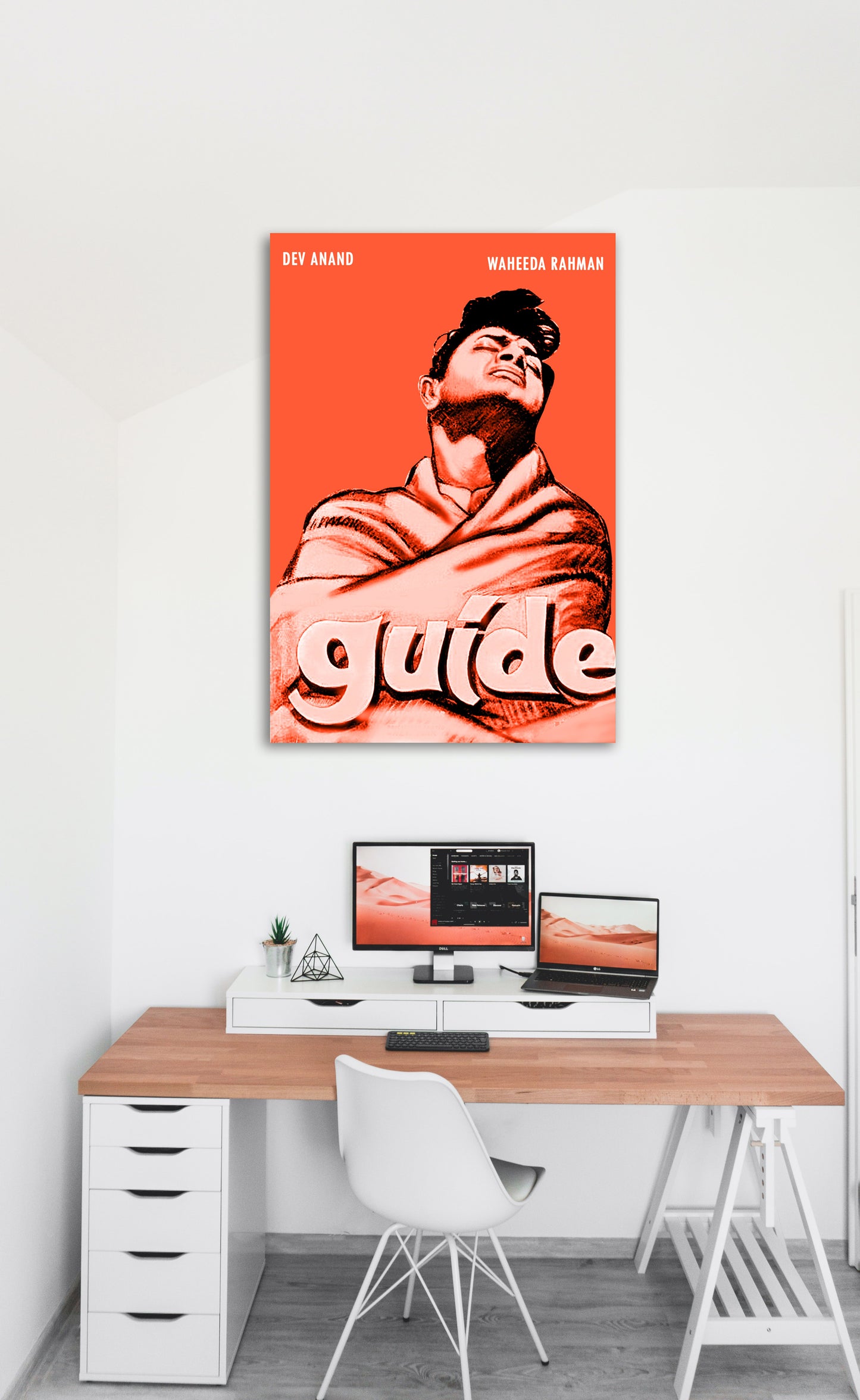 Guide Classic Movie Dev Anand Artwork Bollywood Classic | Poster | Frame | Canvas
