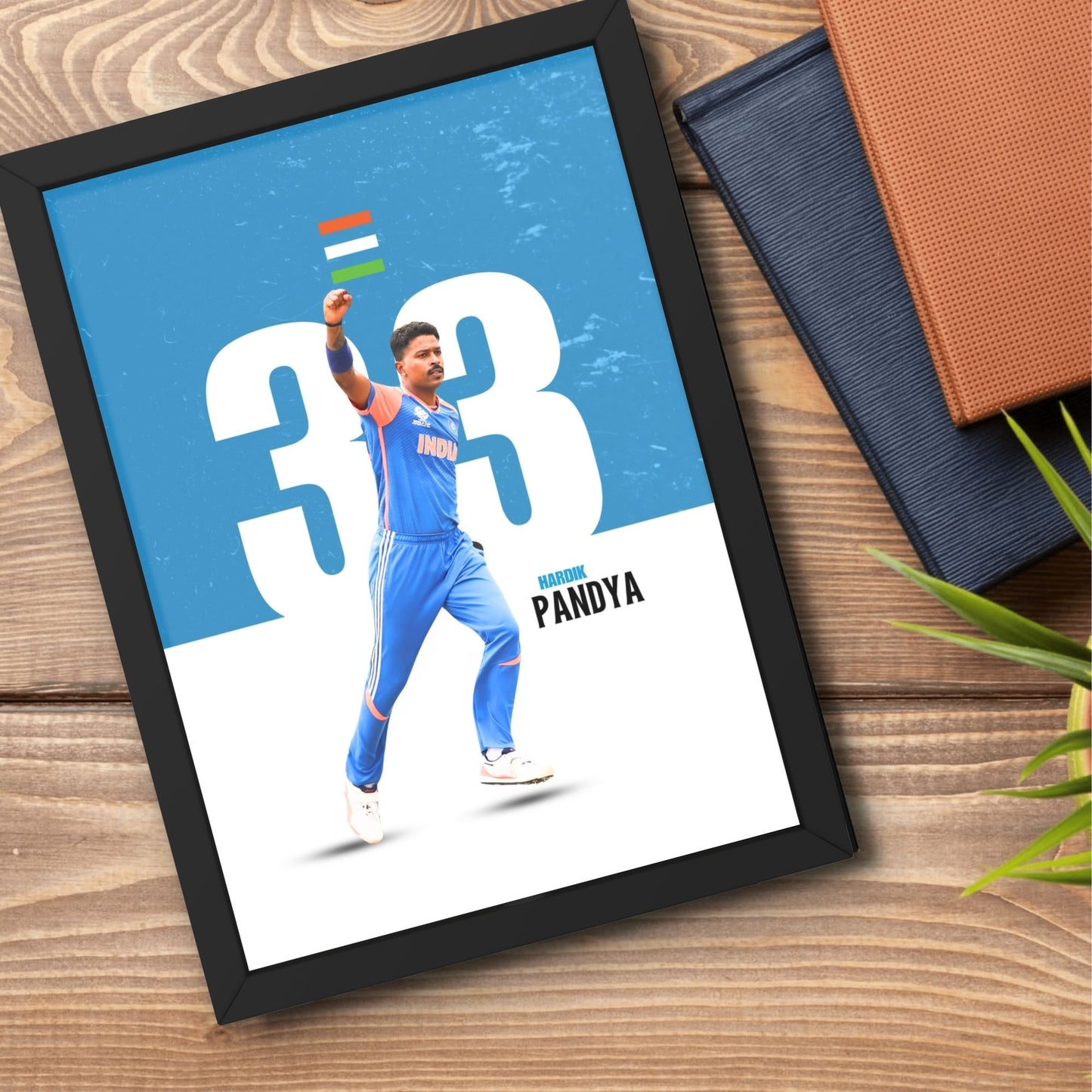 Hardik Pandya Cricket Artwork Cricket| Poster | Frame | Canvas