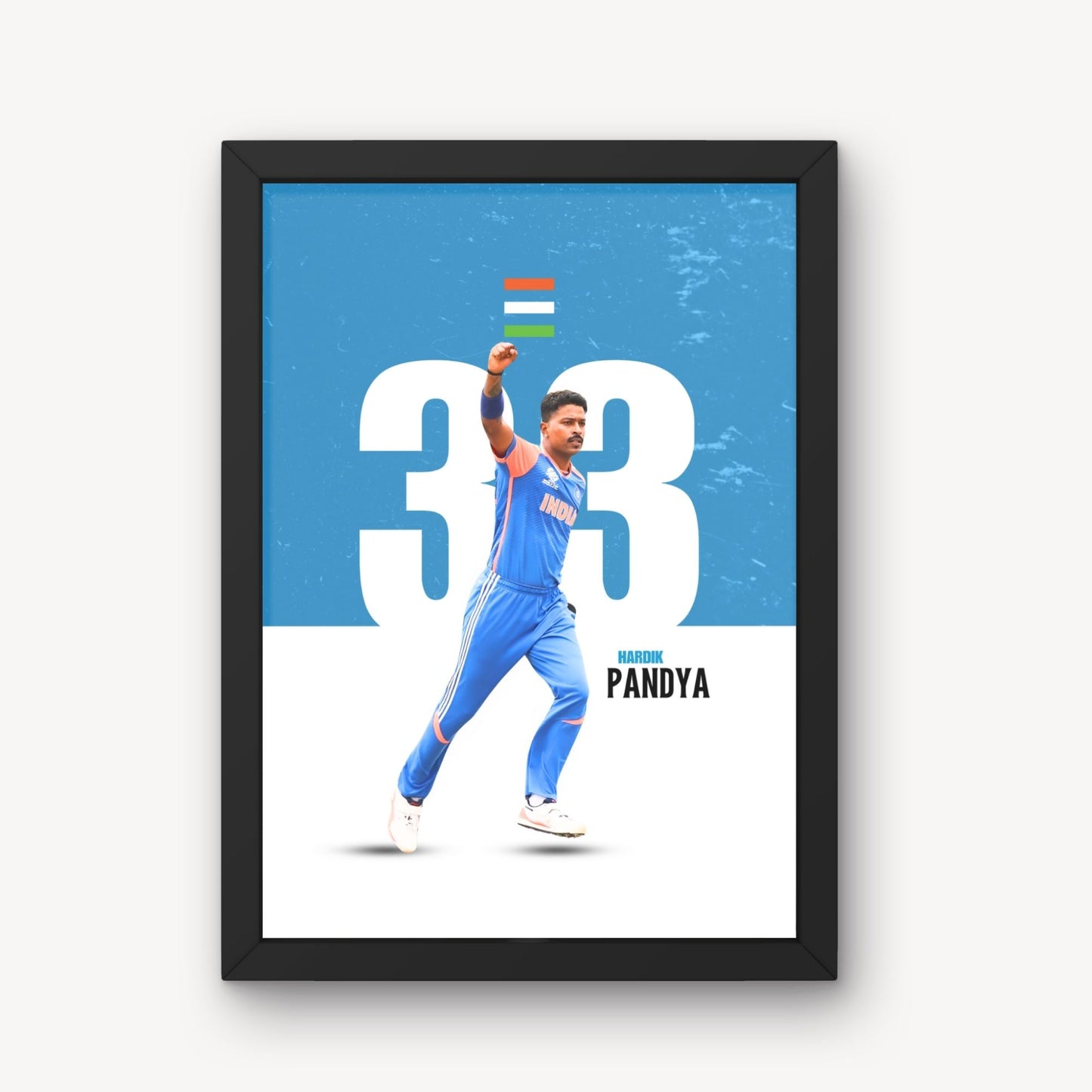Hardik Pandya Cricket Artwork Cricket| Poster | Frame | Canvas