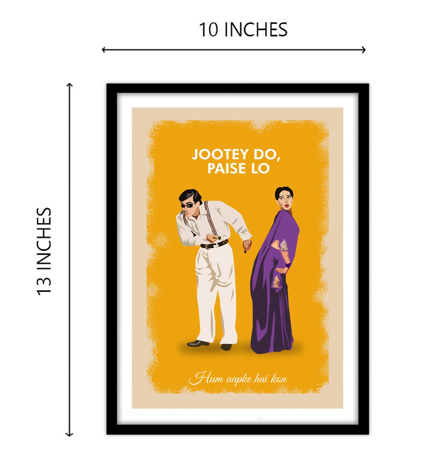 Hum Aapke Hai Kon MovIe salman Khan MAdhuri Dixit Artwork Bollywood | Poster | Frame | Canvas