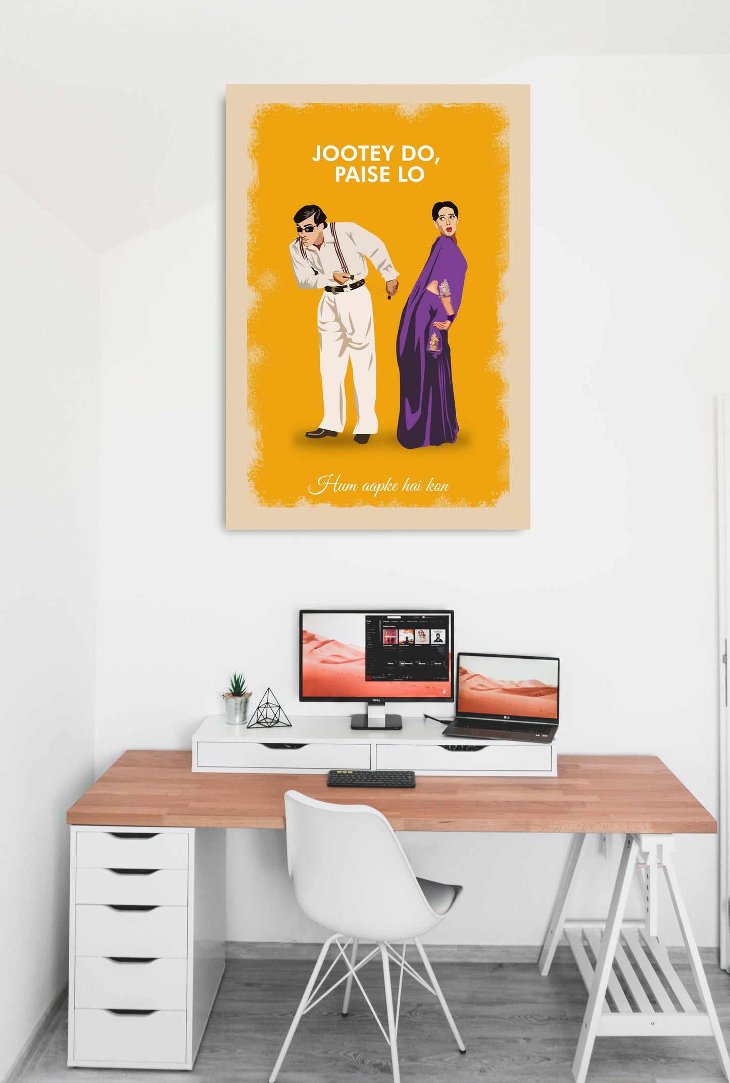 Hum Aapke Hai Kon MovIe salman Khan MAdhuri Dixit Artwork Bollywood | Poster | Frame | Canvas