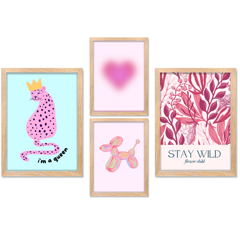 Boho Art Flower Paintings frame Posters Wall art, framed art prints, home decor, office decor, living room wall art wall posters for girls, aesthetic posters for bedroom, girl room decor, framed wall art for teens