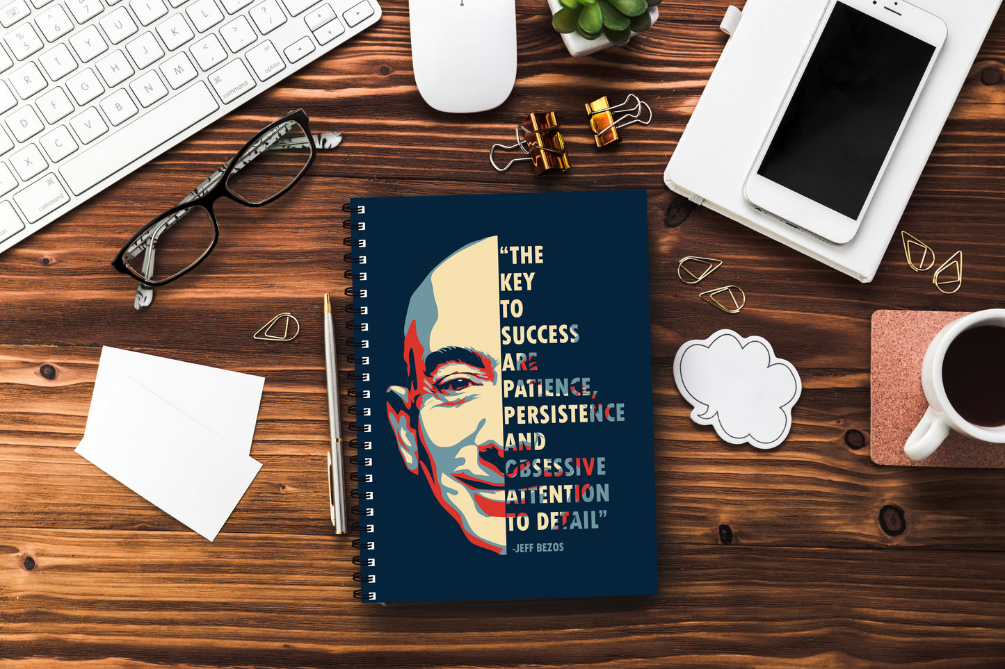Jeff Bezos Motivational Printed Notebook