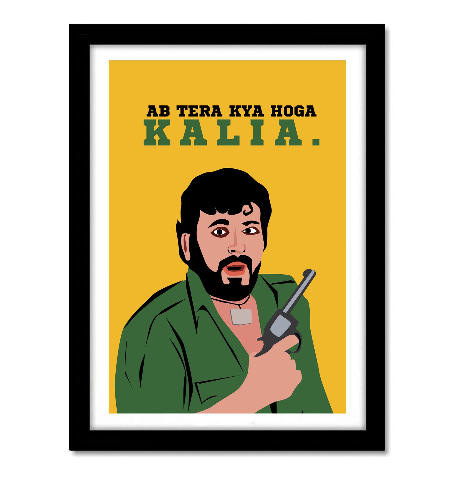 Gabbar Sholay Funny Artwork Bollywood | Poster | Frame | Canvas