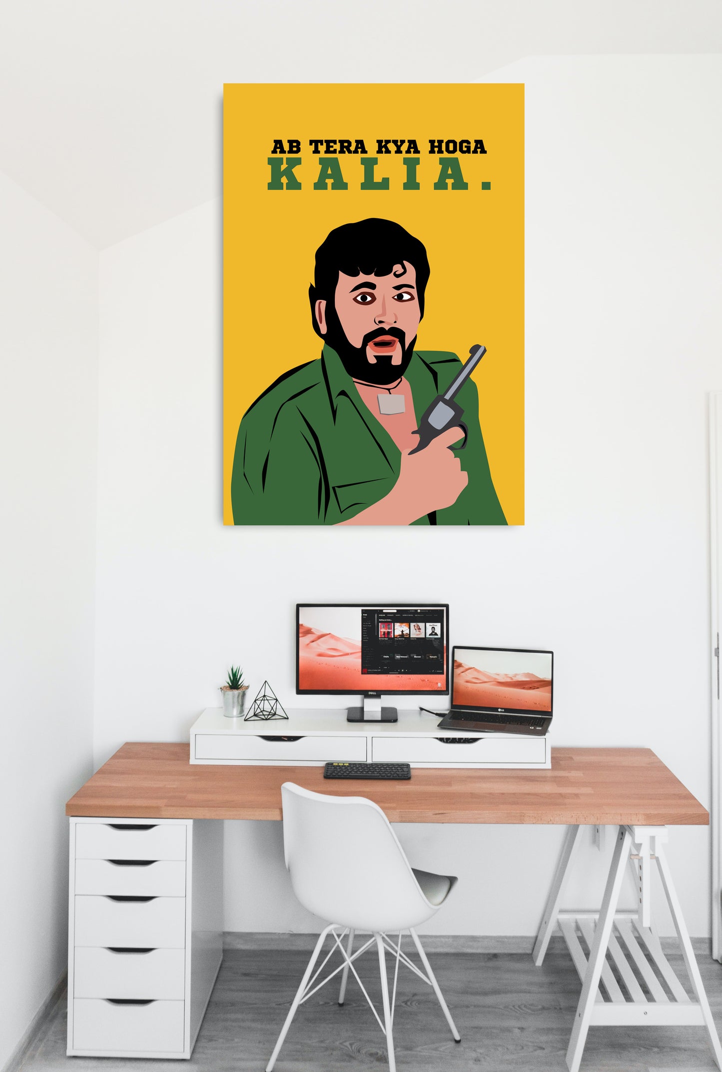 Gabbar Sholay Funny Artwork Bollywood | Poster | Frame | Canvas