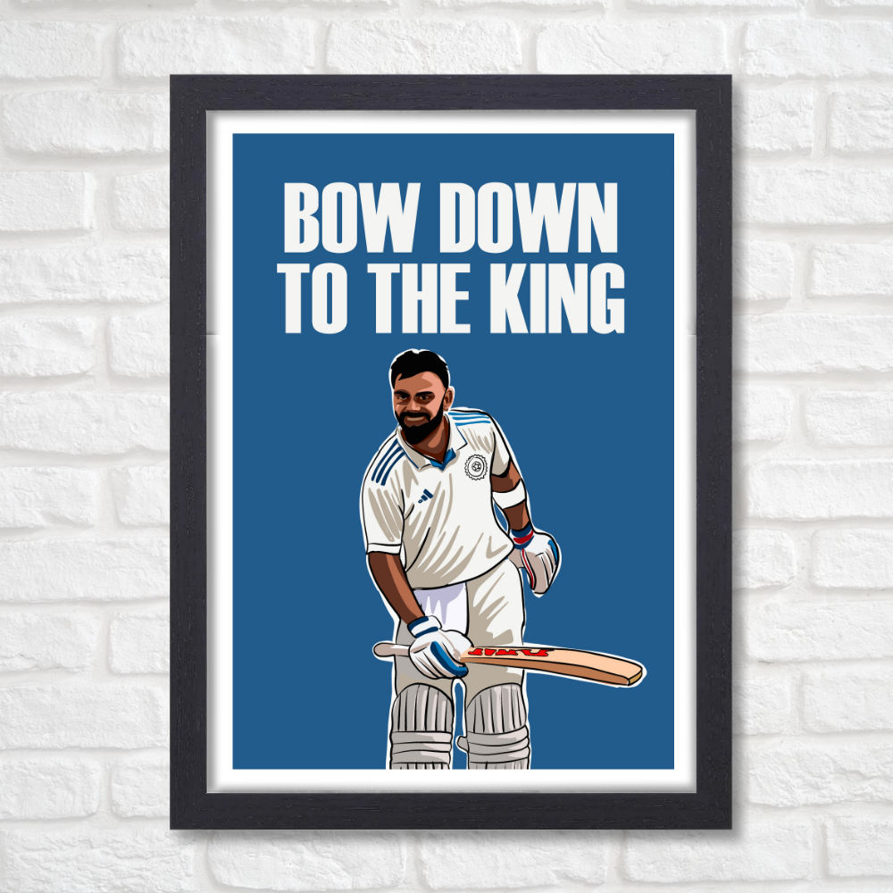 Cricketer Virat Kohli Poster Cricket Players Motivational Player King Kohli posters with frame or without frame For wall decor, room decoration home bedroom living room Paintings Hostel Boys Ideal For Cricket Fans Painting