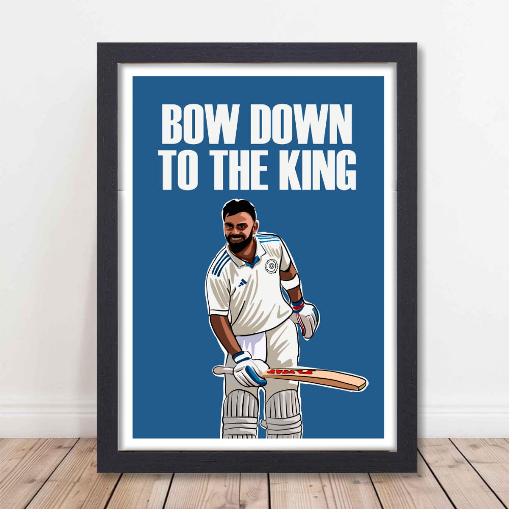 Cricketer Virat Kohli Poster Cricket Players Motivational Player King Kohli posters with frame or without frame For wall decor, room decoration home bedroom living room Paintings Hostel Boys Ideal For Cricket Fans Painting