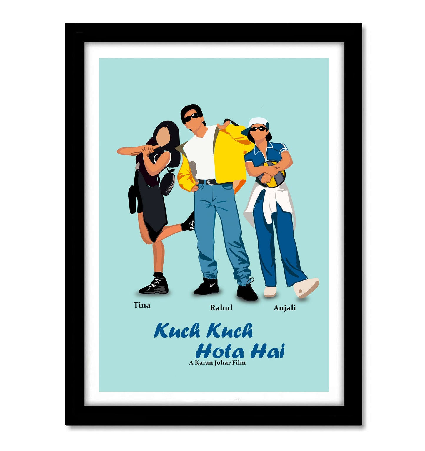 Kuch Kuch Hota Hai Movie Shahrukh, Kajol, Rani Mukharjee Bollywood | Poster | Frame | Canvas