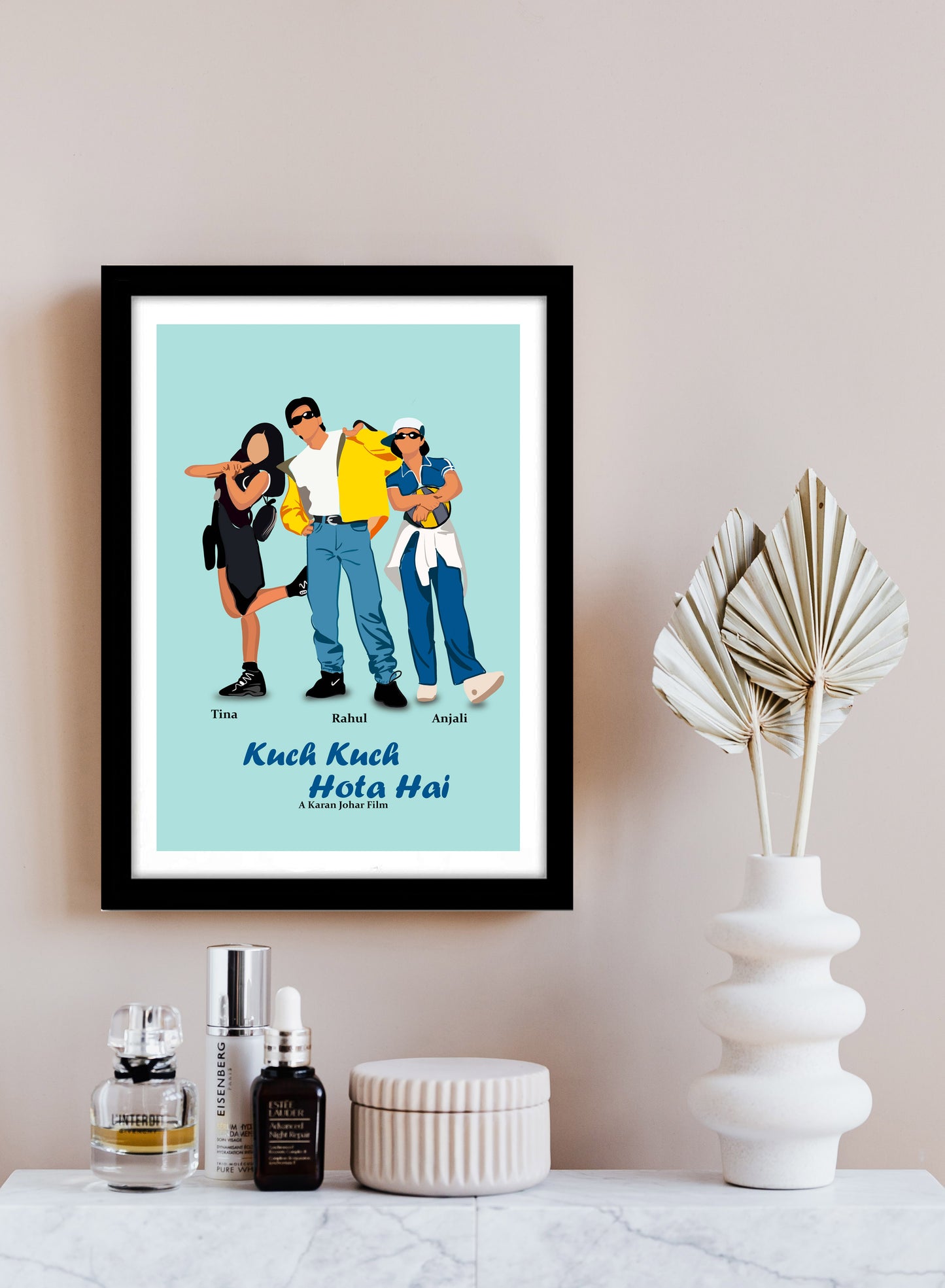 Kuch Kuch Hota Hai Movie Shahrukh, Kajol, Rani Mukharjee Bollywood | Poster | Frame | Canvas