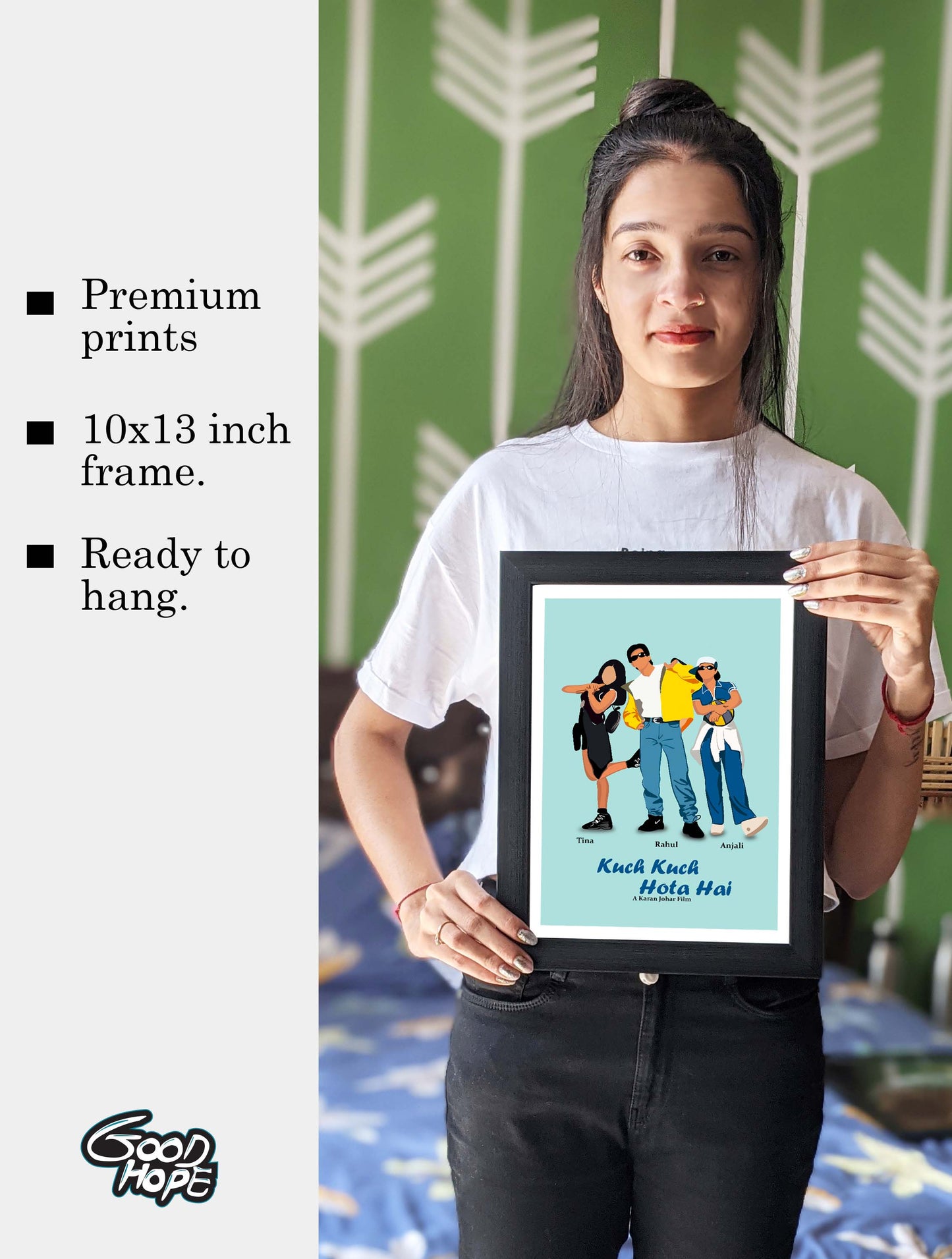 Kuch Kuch Hota Hai Movie Shahrukh, Kajol, Rani Mukharjee Bollywood | Poster | Frame | Canvas