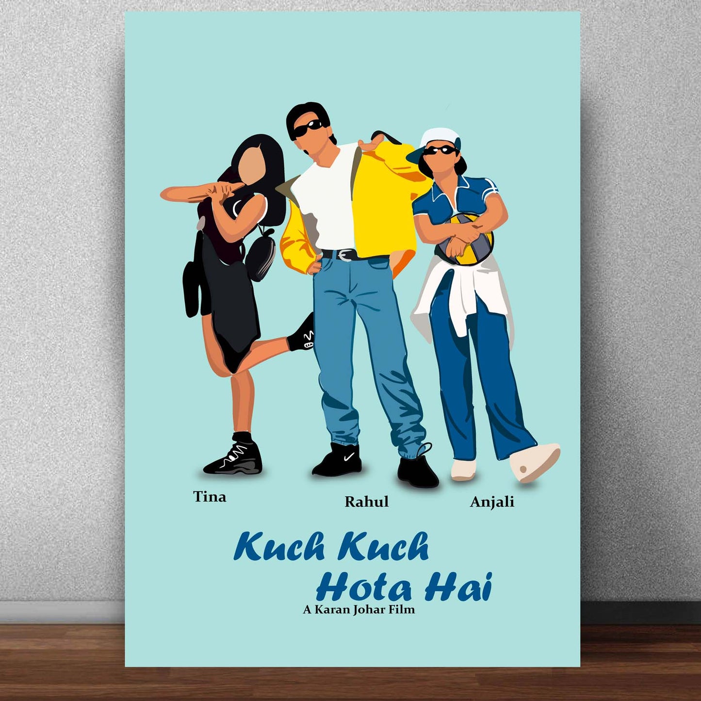 Kuch Kuch Hota Hai Movie Shahrukh, Kajol, Rani Mukharjee Bollywood | Poster | Frame | Canvas