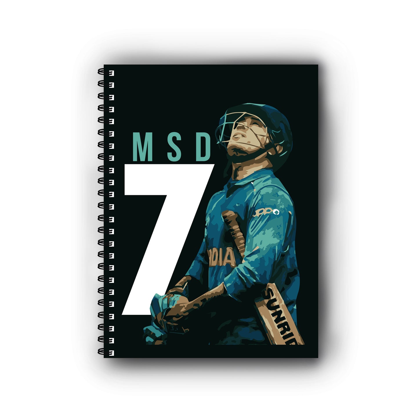 M S Dhoni Printed Notebook