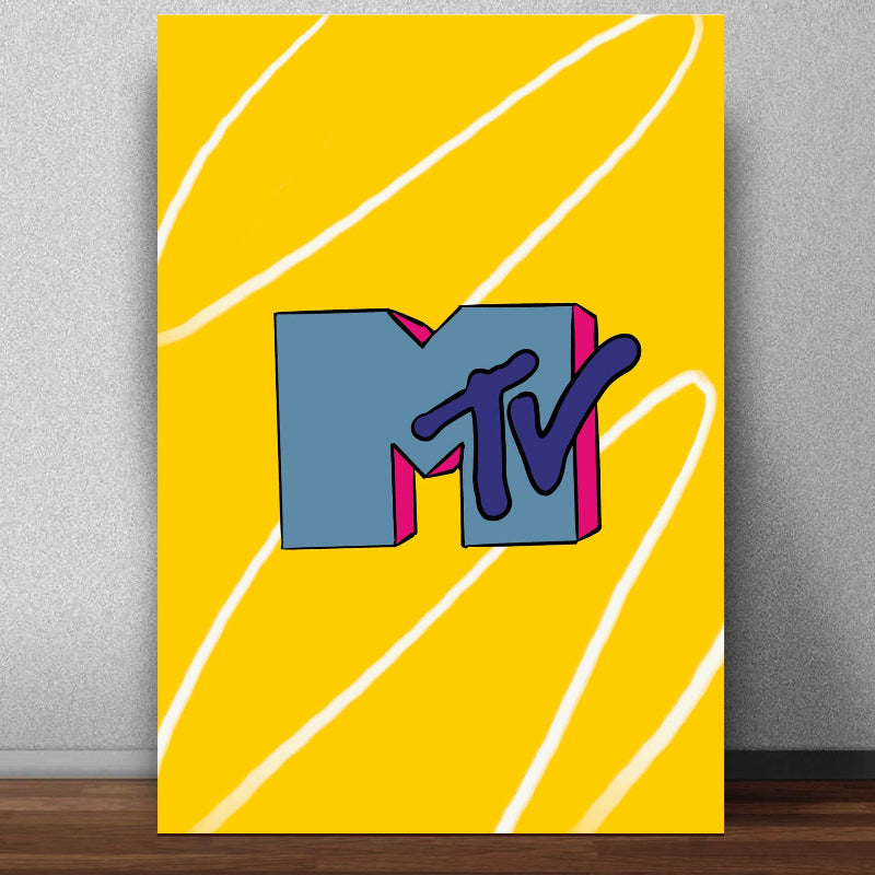 MTV Music Artist Pop Culture Art Yellow Color Ppular Artwork Matte Finish Beautiful Wall Decor Poster Frame