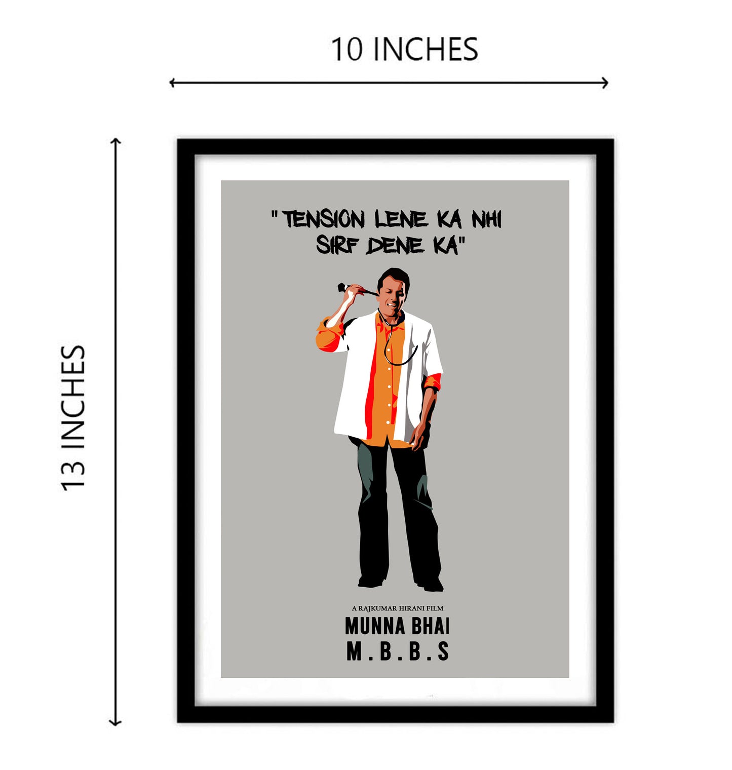 Munna Bhai MBBS Movie ArtWork Bollywood | Poster | Frame | Canvas