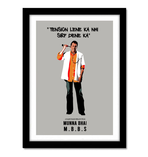 Munna Bhai MBBS Sanjay Dutt Movie Frame Poster Bollywood Movie Quote Framed Posters Wall Art Canvas Painting Photo Frames For Wall Decor Bedroom Living Room Decoration Home Office Hostel Rooms, munna bhai mbbs poster, munna bhai mbbs poster hd images, munna bhai mbbs movie poster, munna bhai poster, lage raho munna bhai poster, sanjay dutt poster, bollywood movies poster, bollywood movies poster hd, bollywood movies poster images, bollywood movies, bollywood movies poster, bollywood movies poster hd
