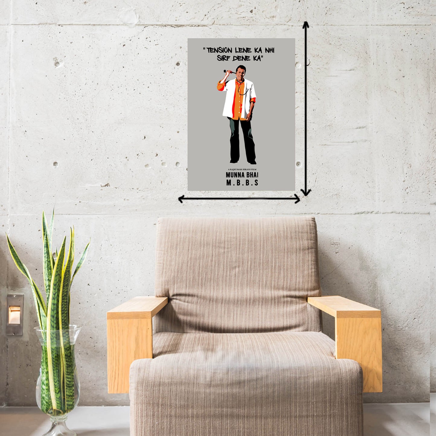 Munna Bhai MBBS Movie ArtWork Bollywood | Poster | Frame | Canvas