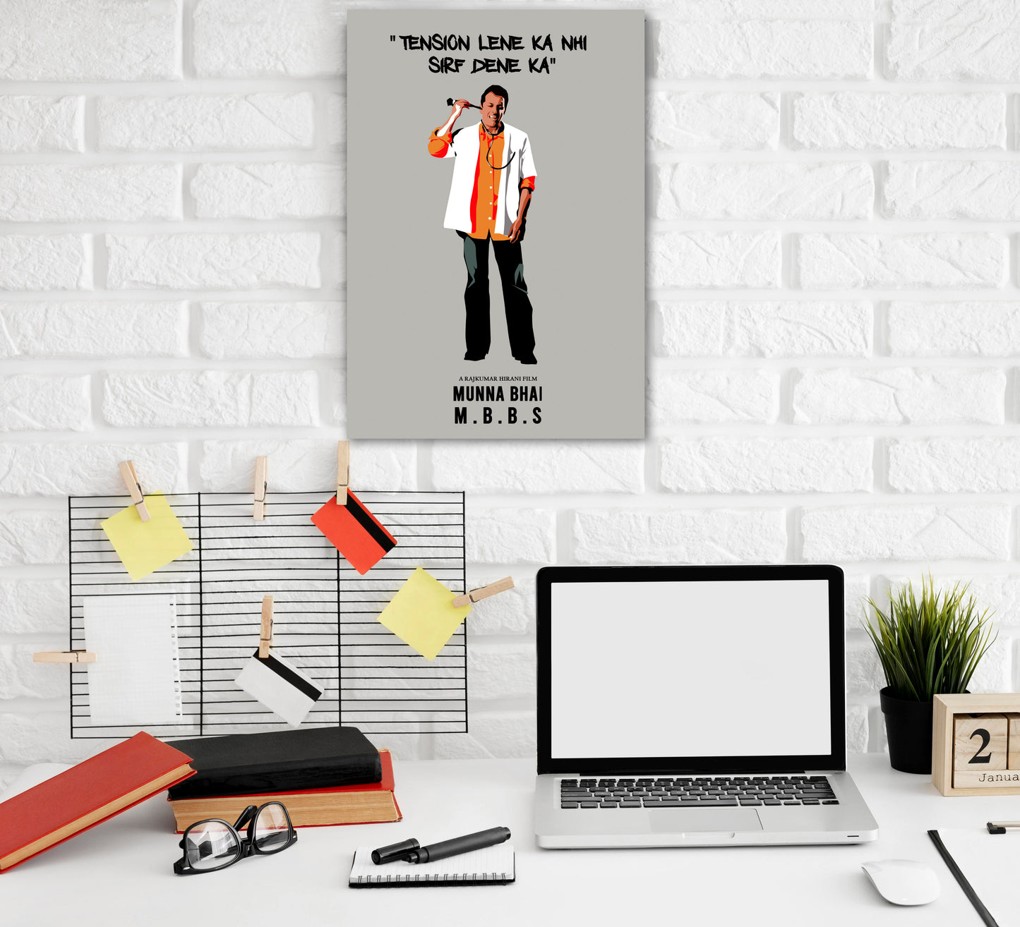 Munna Bhai MBBS Movie ArtWork Bollywood | Poster | Frame | Canvas