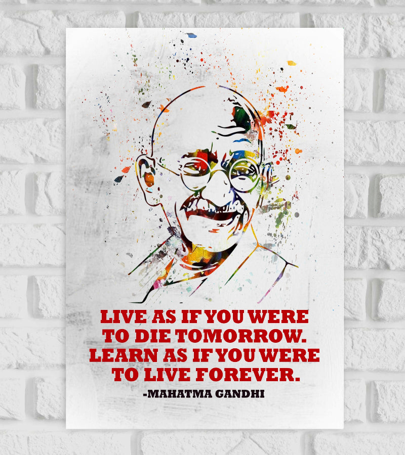 Mahatma Gandhi
Indian independence activist Indian Lawyer anti-colonial Nationalist and Political Ethicist who Employed Nonviolent Prbandhar Be The Change Motivational & Inspiring Quote red and Colorful Matte Finish Poster Frame