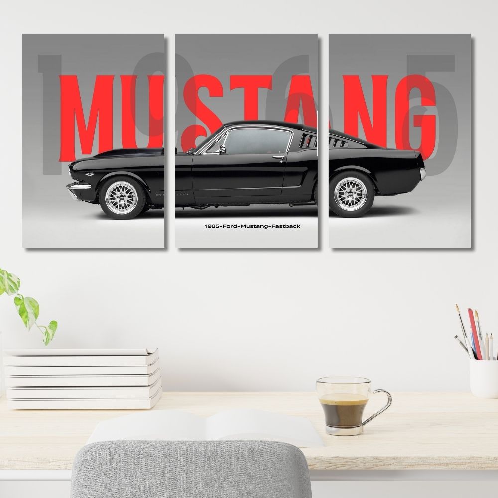 Ford Mustang Vintage Split Posters Set Of 3 For your Desk wall
