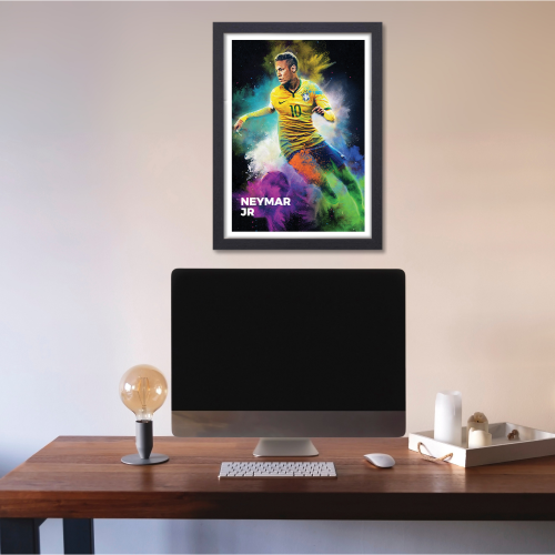 neymar poster for room, neymar poster santos, neymar poster amazon, neymar poster black & white, neymar poster barcelona, neymar poster brazil, neymar frame, neymar frame photo, neymar framed jersey, neymar framed picture, neymar wall frame, neymar signed frame, neymar jr frame, neymar jr frame, neymar jr framed jersey, neymar jr photo frame, neymar jr poster framed, Neymar Jr Poster Frame Brazilian Footballer Framed Posters World Cup Sports soccer Players Artwork Canvas Painting with Photo Frames for wall