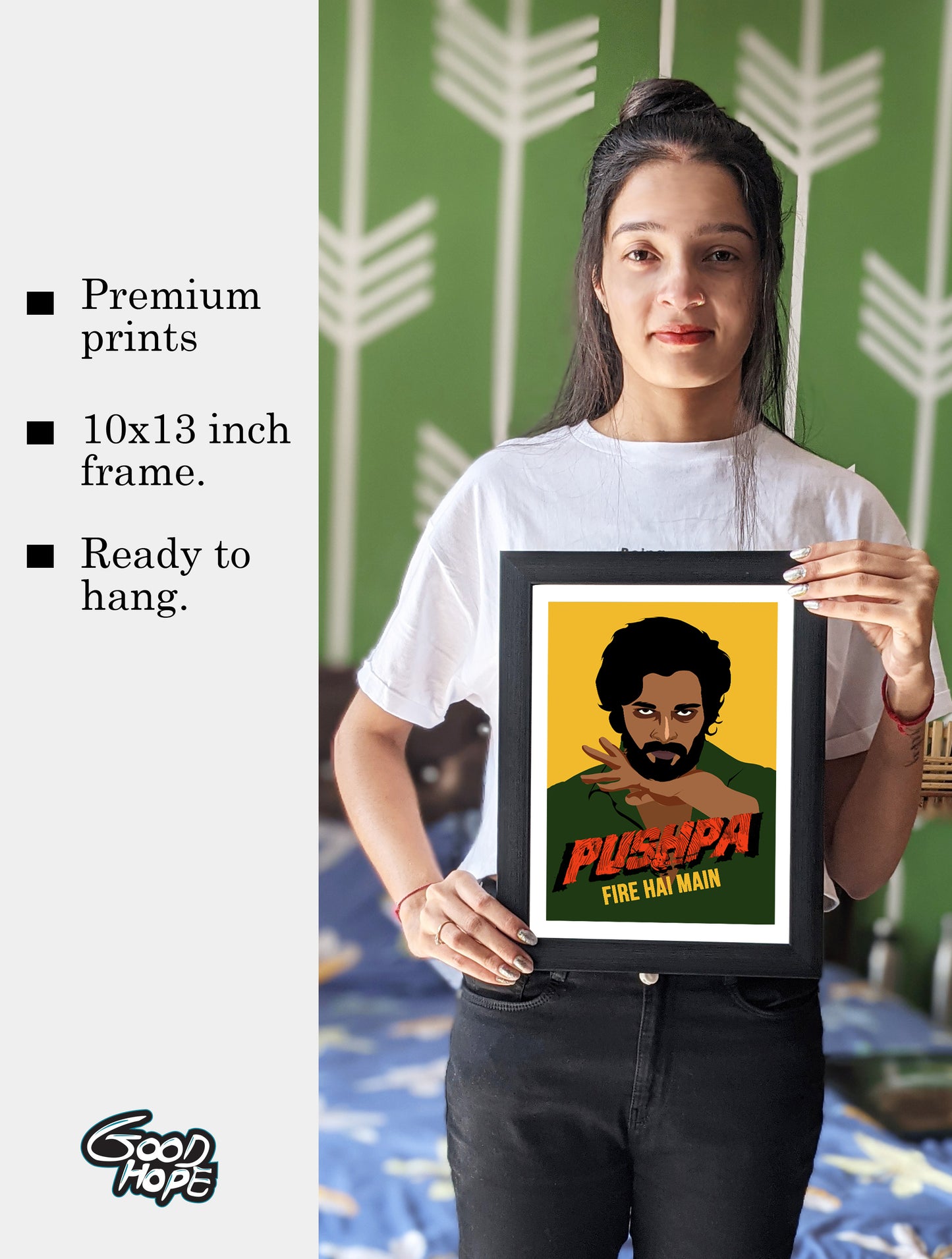 Pushpa Movie Allu Arjun Artwork Bollywood | Tollywood | Poster | Frame | Canvas