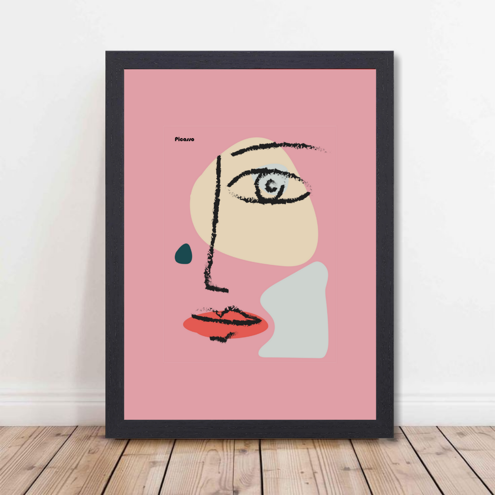 Vangogh Picasso Matisse Wall Art Paintings Frame for Home Decoration, pablo picasso photo frame Living Room, Bedroom, Kitchen, and Office Wall Decoration Classic Aethetic, Picasso-inspired abstract face wall