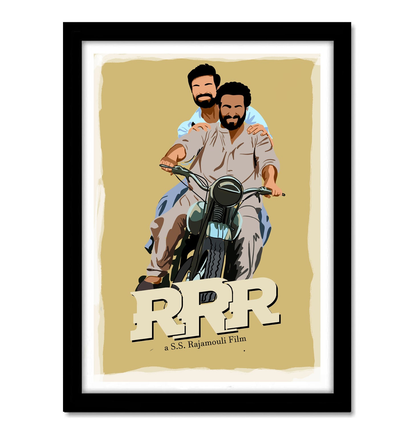 RRR Movie Ram charan JR NTR Artwork Bollywood | Poster | Frame | Canvas