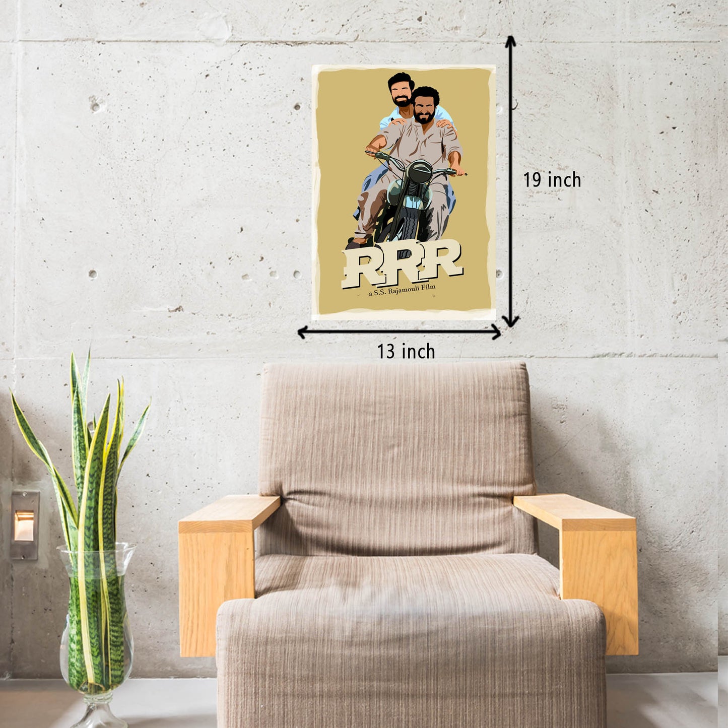 RRR Movie Ram charan JR NTR Artwork Bollywood | Poster | Frame | Canvas