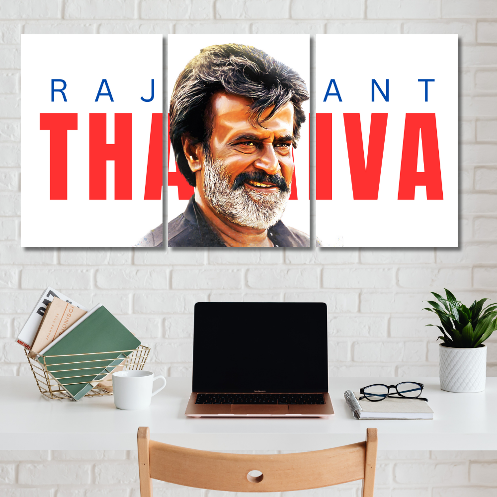 Rajinikanth Thalaiva 3-Piece Poster | South Indian Superstar Wall Art