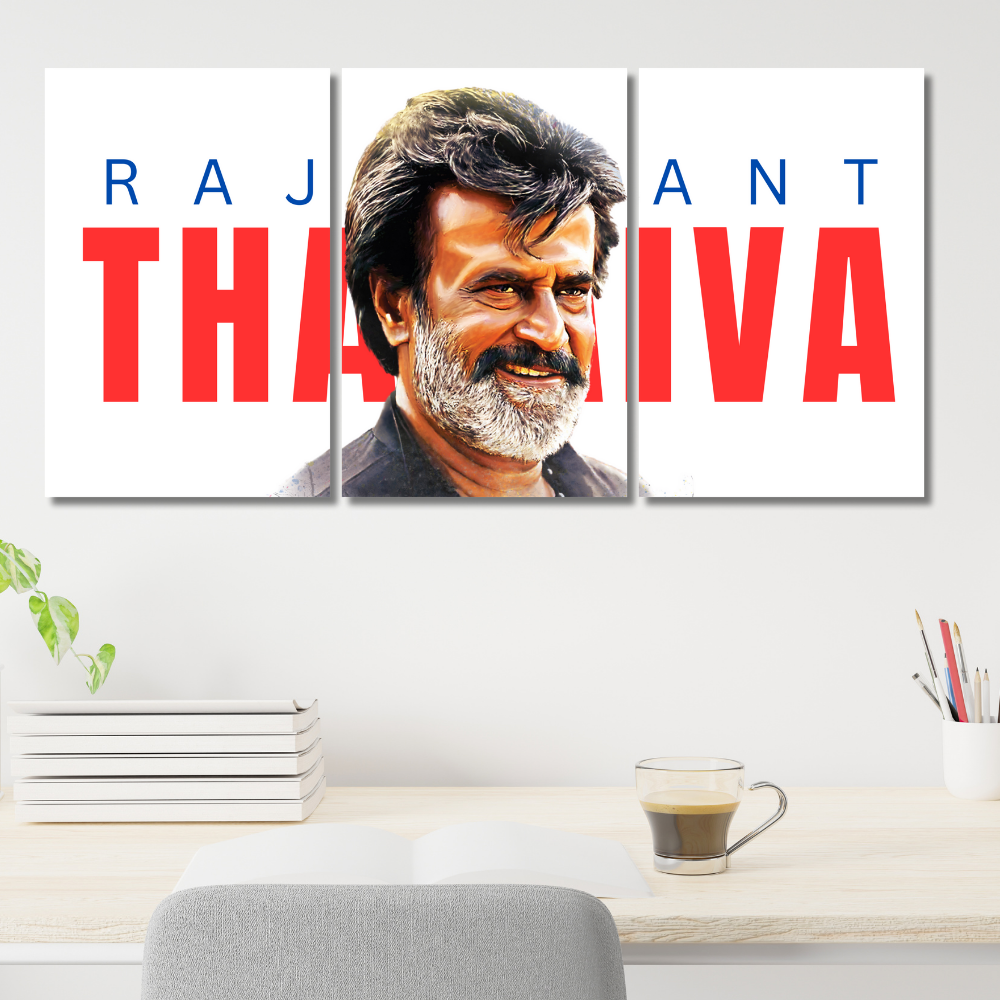 Rajinikanth Thalaiva 3-Piece Poster | South Indian Superstar Wall Art