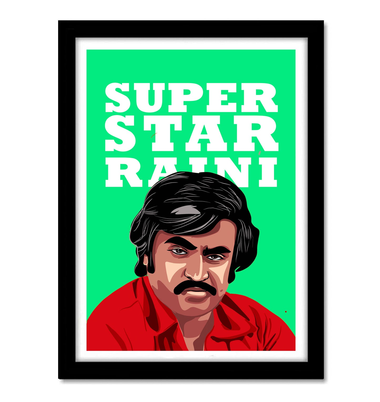 Rajinikanth Artwork Bollywood | Poster | Frame | Canvas
