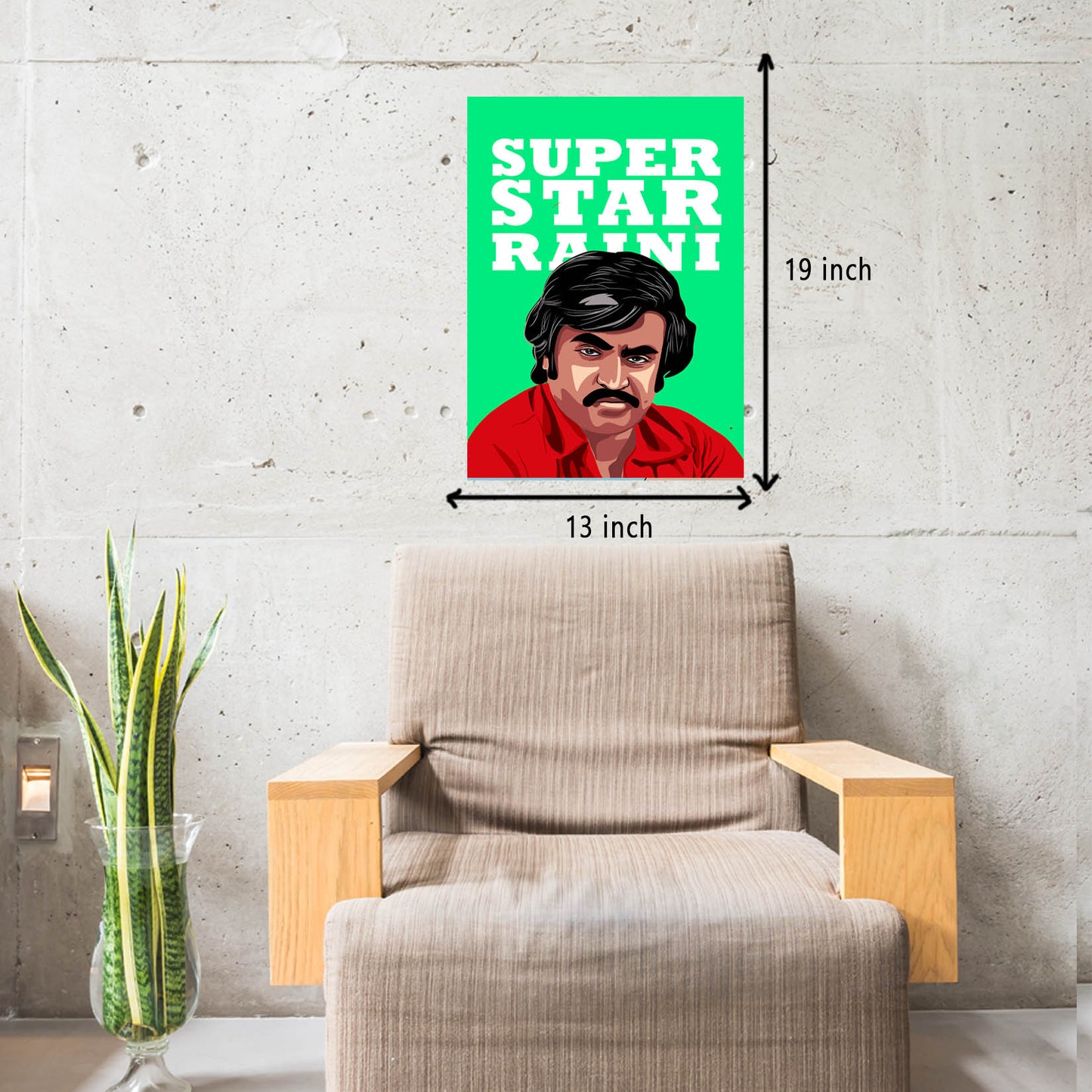 Rajinikanth Artwork Bollywood | Poster | Frame | Canvas