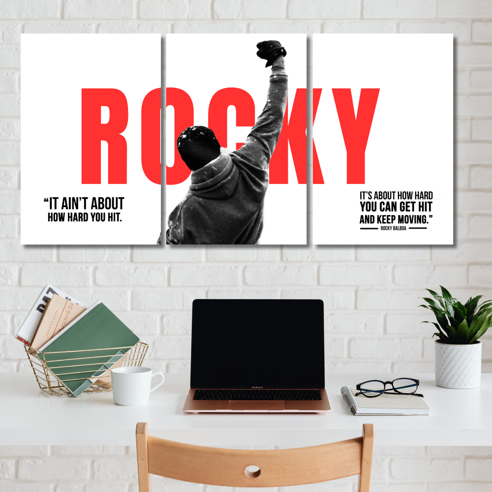 Rocky Balboa Motivational 3 Split Poster