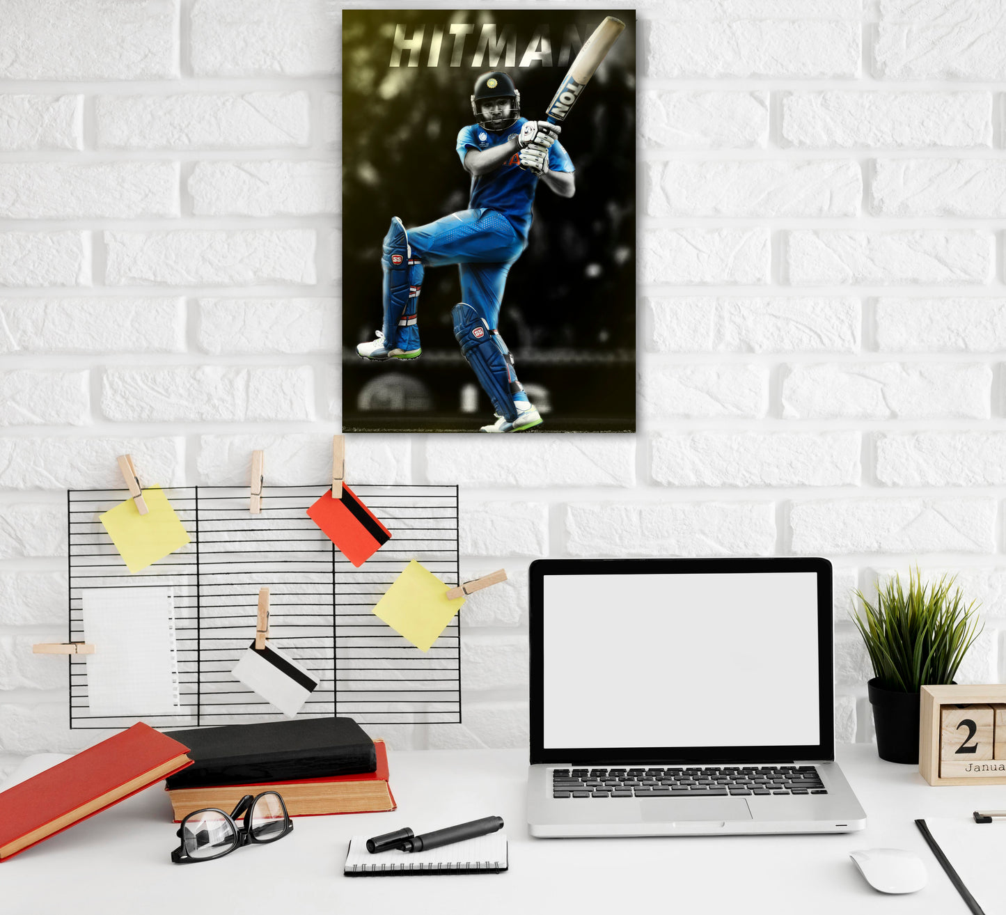 Rohit Sharma Artwork Cricket | Poster | Frame | Canvas