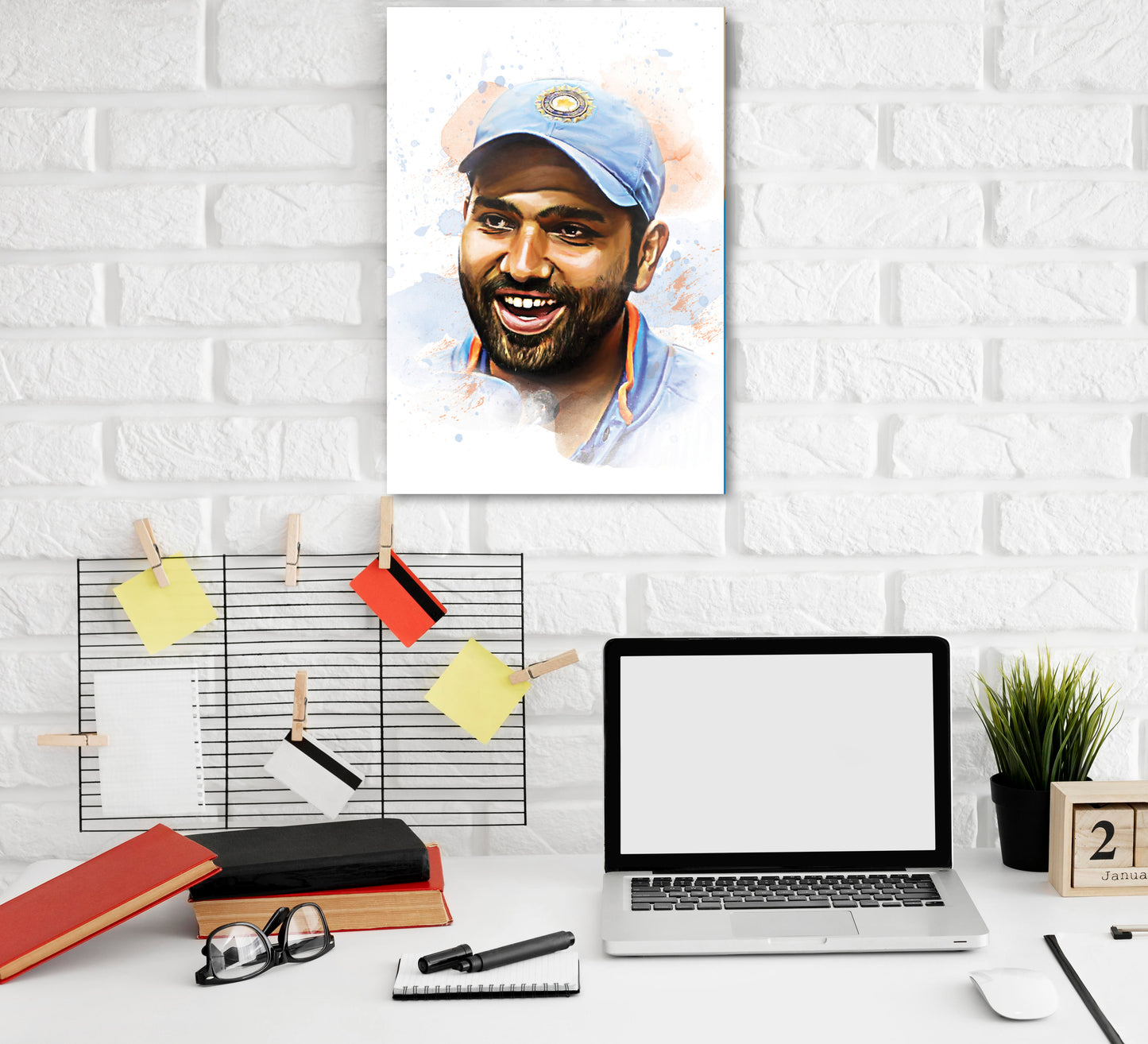 Rohit Sharma Artwork Cricket | Poster | Frame | Canvas