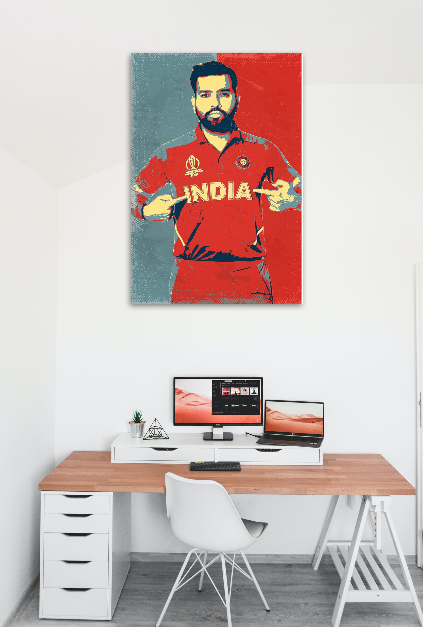 Rohit Sharma Artwork Cricket | Poster | Frame | Canvas