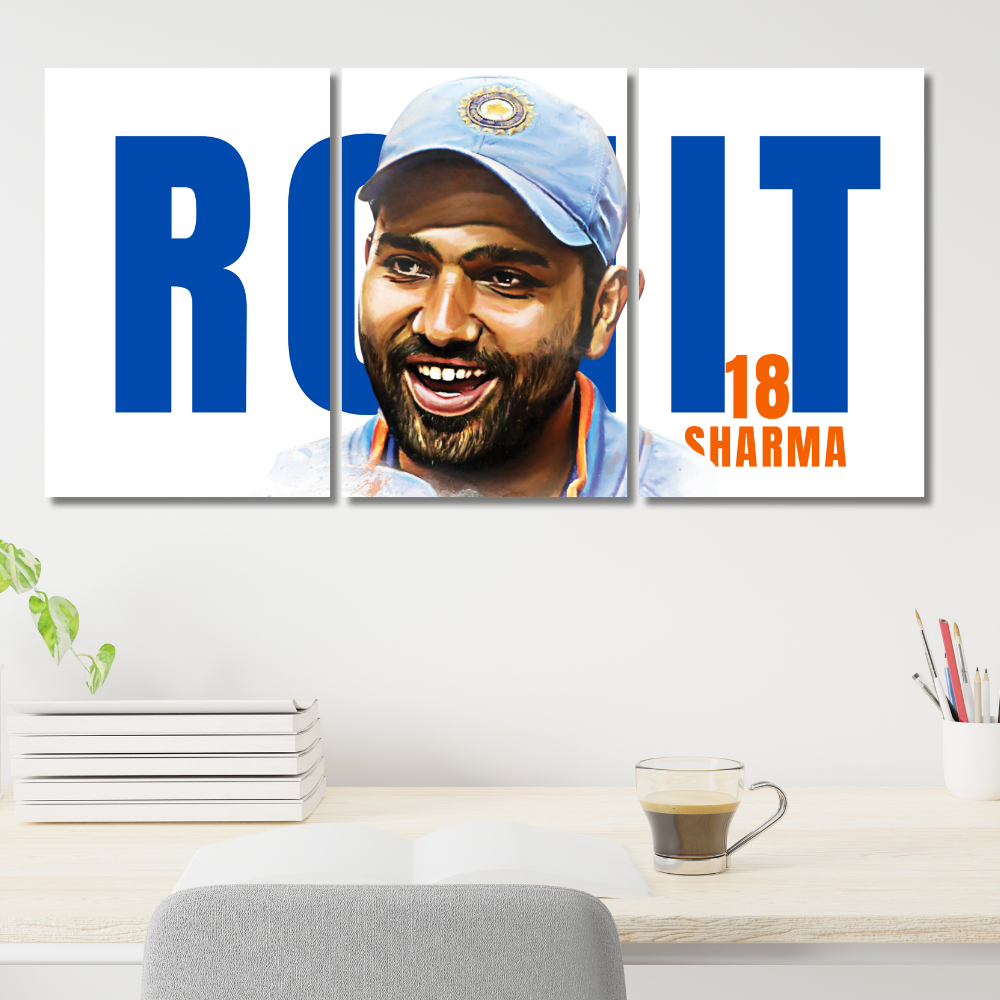 Rohit Sharma 3-Piece Poster | Indian Cricket Captain Wall Art