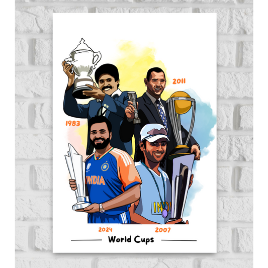 Indian Cricket Players Poster Combo Posters For wall decoration home bedroom living room Paintings Hostel Boys Ideal Gift For Cricket Fans Indian Cricketers Dhoni, Kohli, Yuvraj Singh, Rohit Sharma, Hardik Pandya Painting with frame or without frame world cup champions cricket player poster frame rohit sharma photo frame m s dhoni poster frame sachin tendulkar virat kohli cricket player poster world cup champions cricket player poster frame rohit sharma photo frame m s dhoni poster frame sachin tendulkar