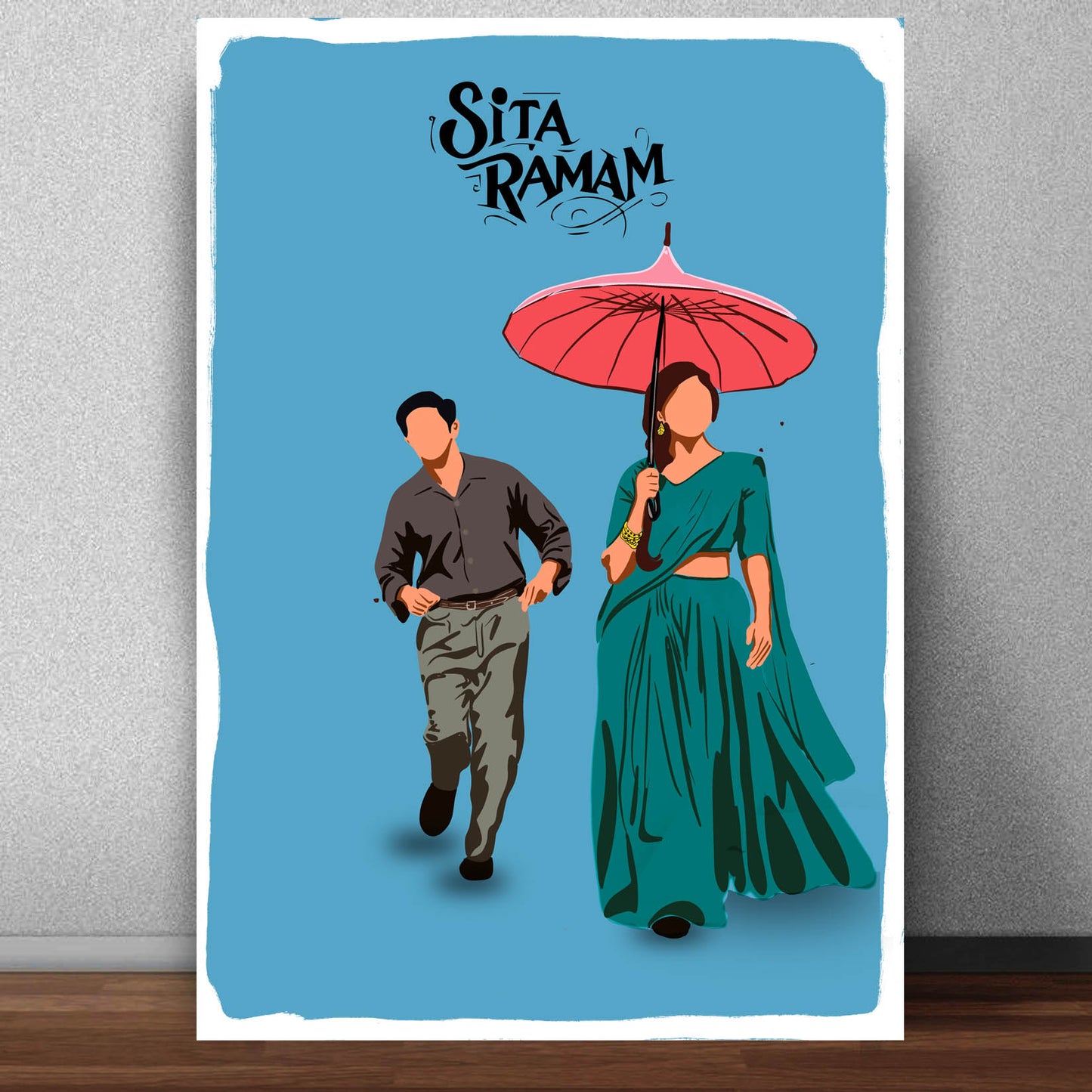 Sita Ramam Movie Artwork Bollywood | Poster | Frame | Canvas