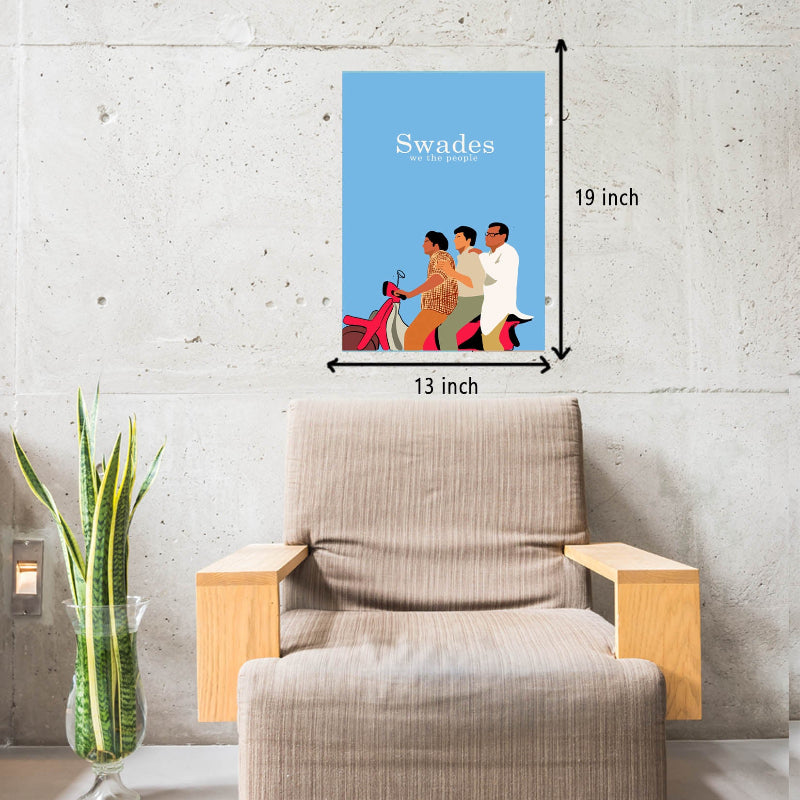 Swadesh Movie Shah Rukh Khan Artwork Bollywood Movie Frame Poster Movie Quote Wall Art Decor Photo Frames Poster Canvas For Bedroom Living Room Decoration Home Office wall Poster Gift