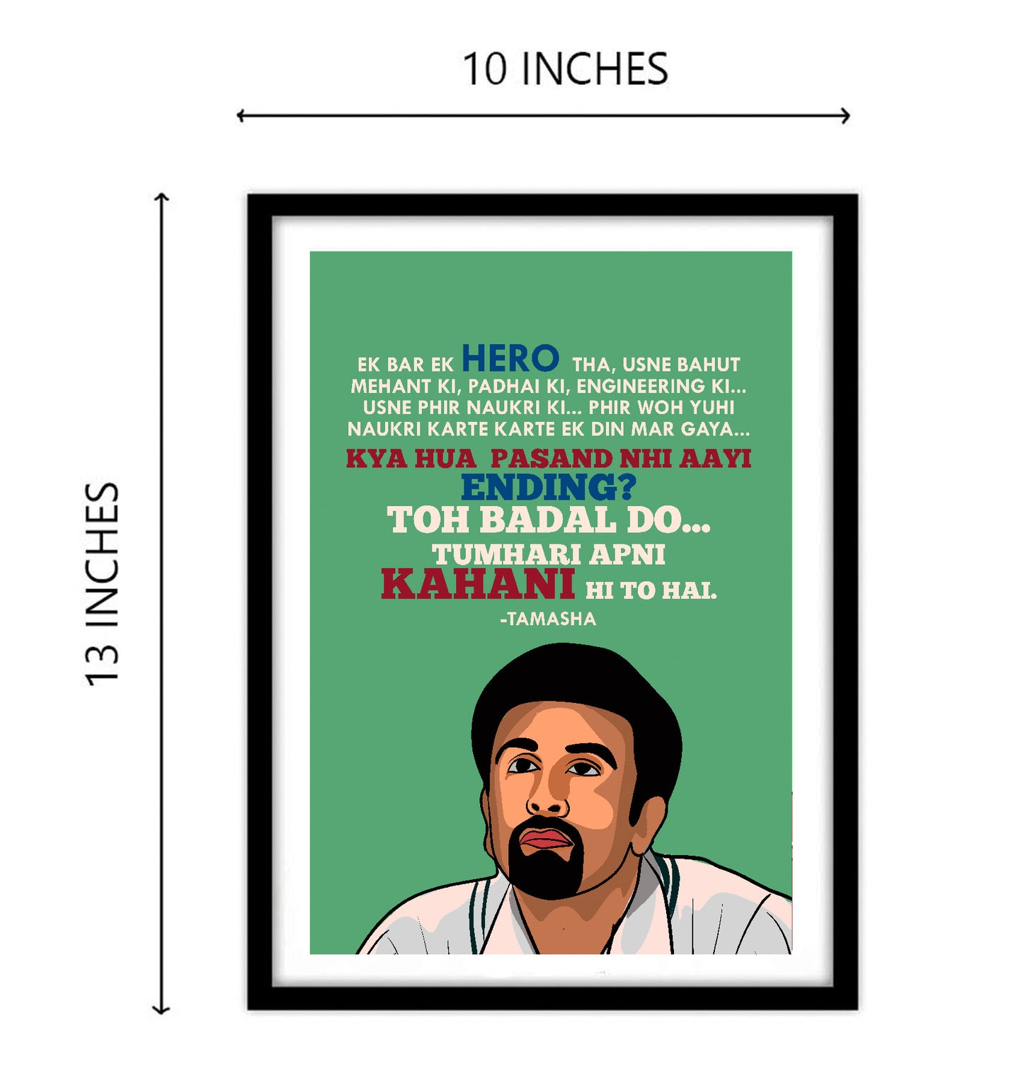 Tamasha Movie Artwork Bollywood | Poster | Frame | Canvas